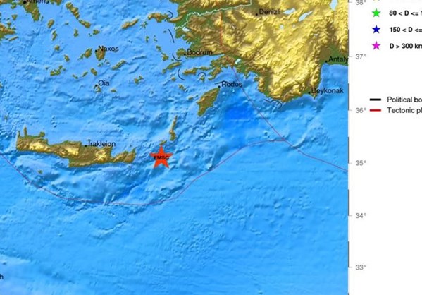 Σεισμική δόνηση μεγέθους 6,2 βαθμών στην Κρήτη